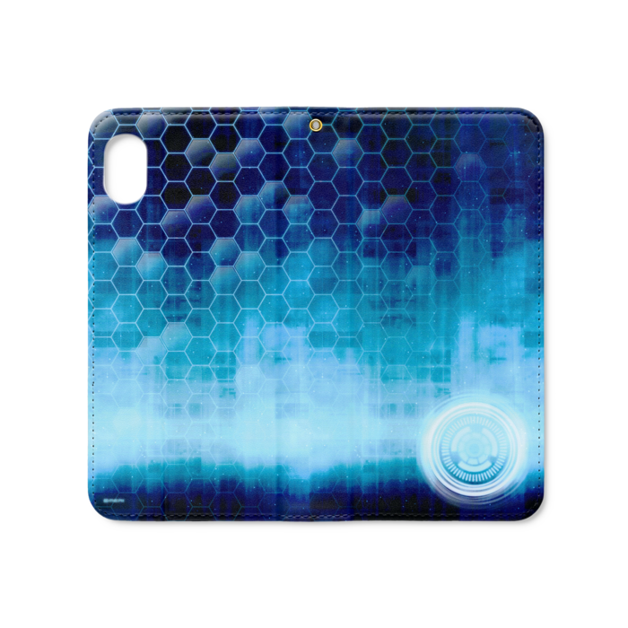 【手帳型iPhoneXR用カバー】CyberModel_blue