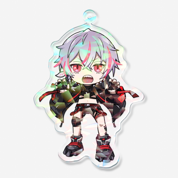 ホログラムアクリルキーホルダー【羽根無】 - 70 × 70mm