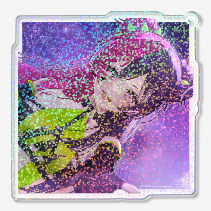 ホログラムアクリルキーホルダー - 70 × 70mm