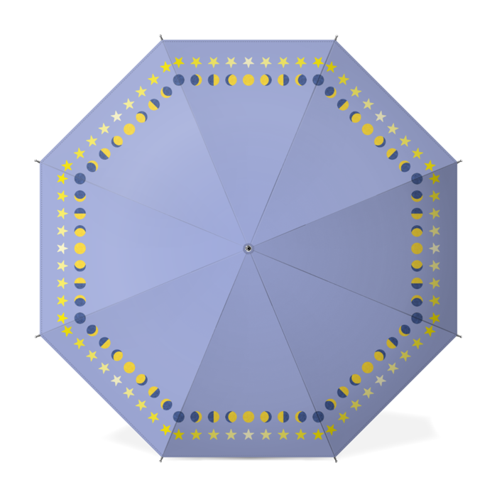 満ち欠け月と星の傘・G