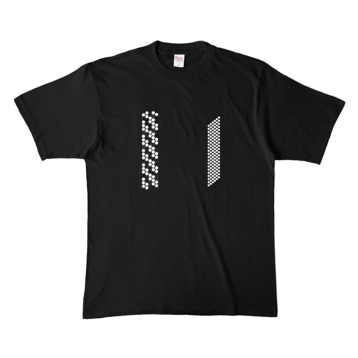 カラーTシャツ(濃色) - XL - 正面 - ブラック