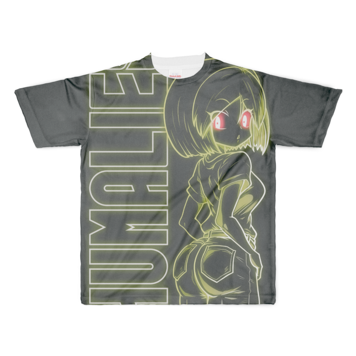 【イエロー】フルグラフィックTシャツ - XL - 正面印刷のみ