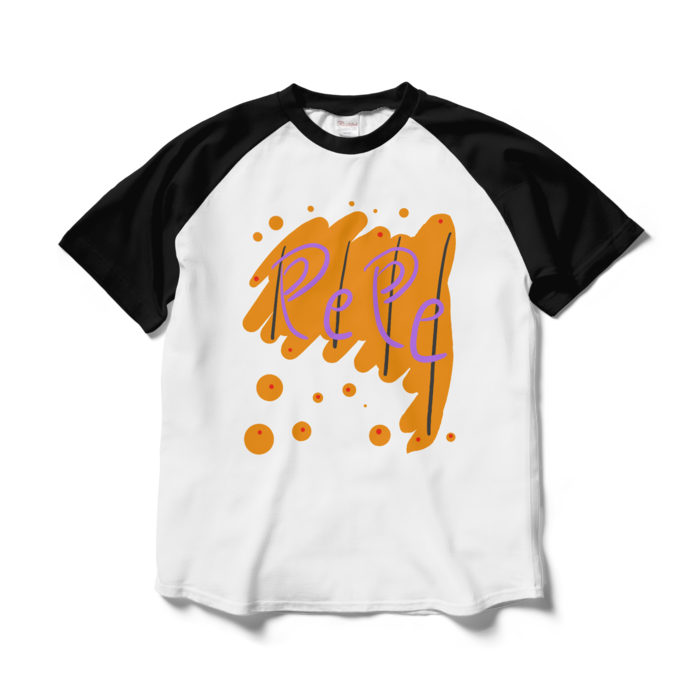 ラグランTシャツ - L - ホワイト×ブラック