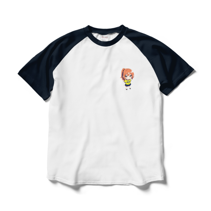 ラグランTシャツ - L - ホワイト×ネイビー