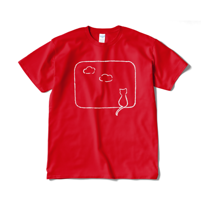 Tシャツ(白) - XL - レッド