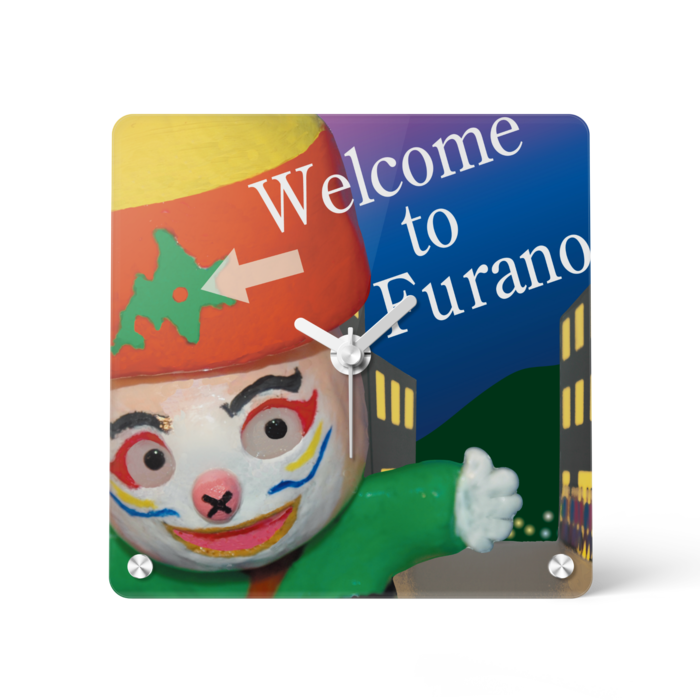 welcome to furano  アクリル時計 - 150x150mm