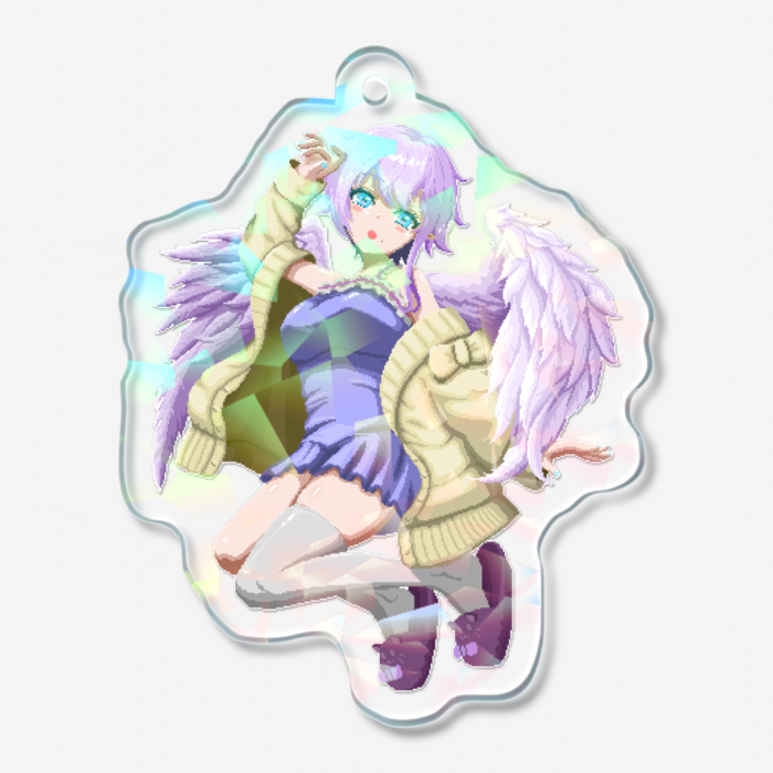 ホログラムアクリルキーホルダー - 50 × 50mm