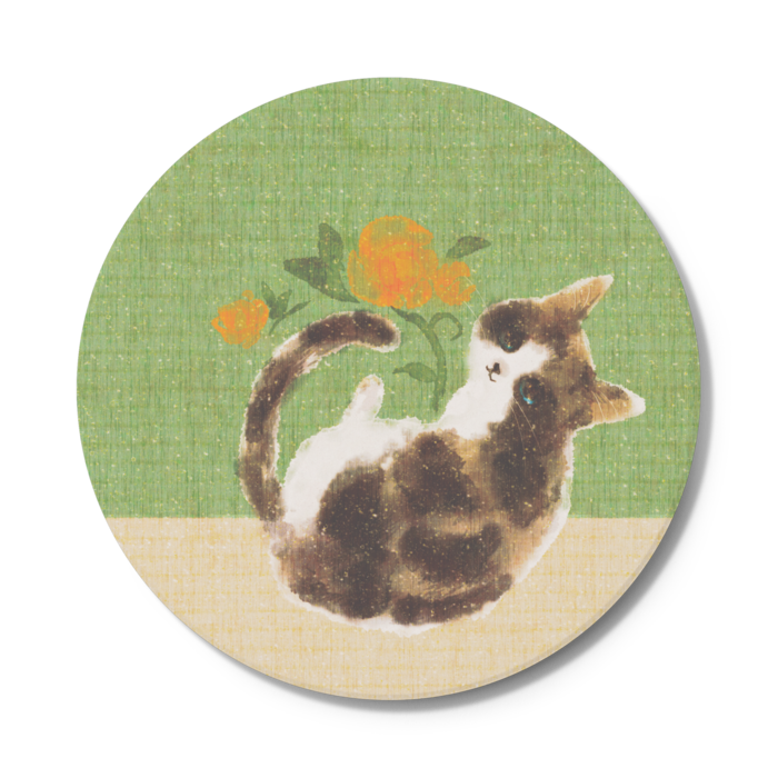 コースター緑 - 円形