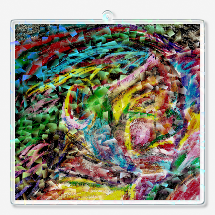 ホログラムアクリルキーホルダー - 100 × 100mm(1)