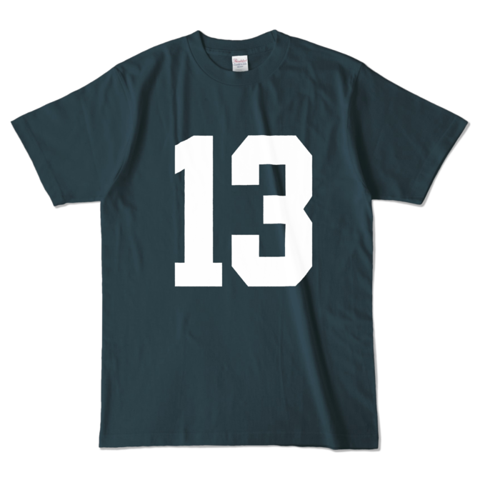 No.13 Tシャツ デニム色- L