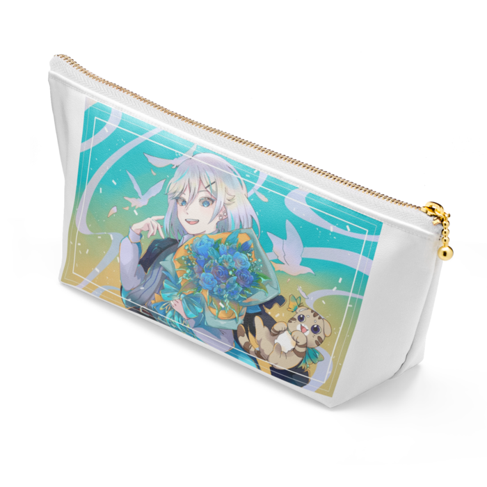 ポーチ - 長さ21.5cm / 高さ10cm - ホワイト
