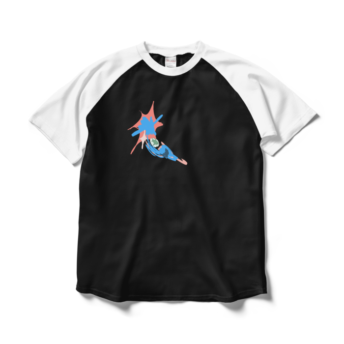 ラグランTシャツ - L - ブラック×ホワイト