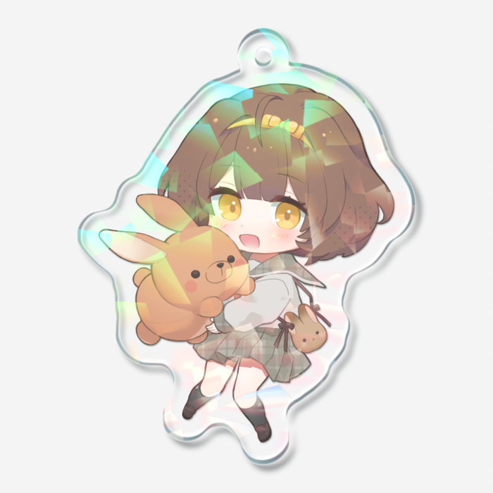 ホログラムアクリルキーホルダー - 50 × 50mm