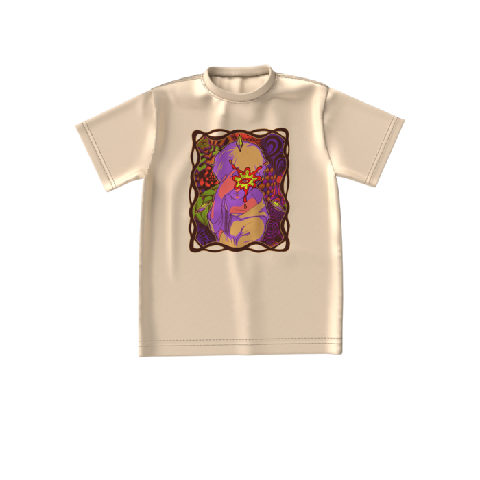 ビッグシルエットTシャツ - S - 正面 - サンドベージュ