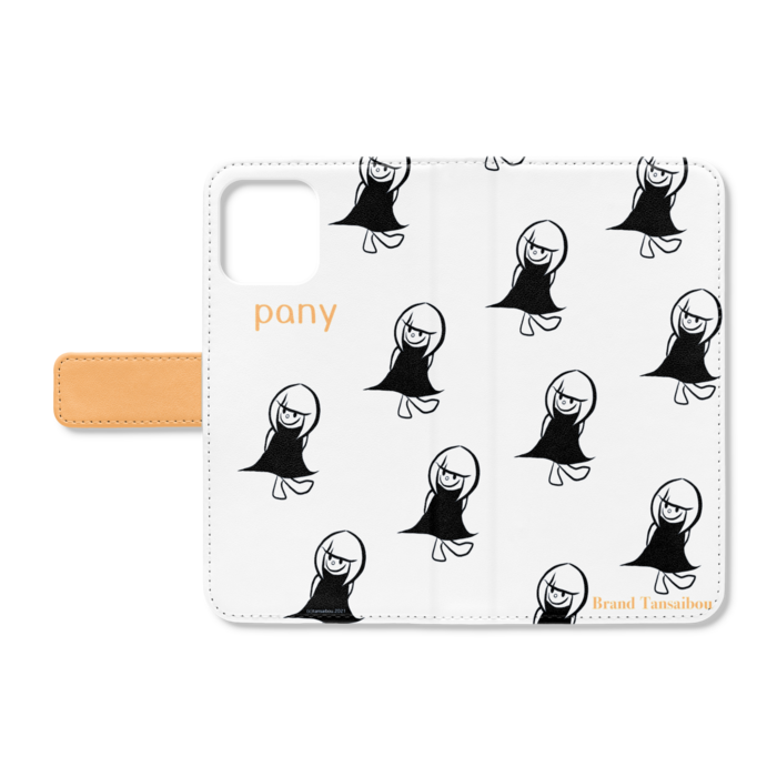 手帳型iPhoneケース - iPhone12 / 12 Pro - ストラップ穴 なし(ホワイト)