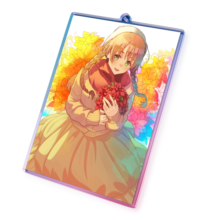 オーロラアクリルキーホルダー - 100 × 100mm