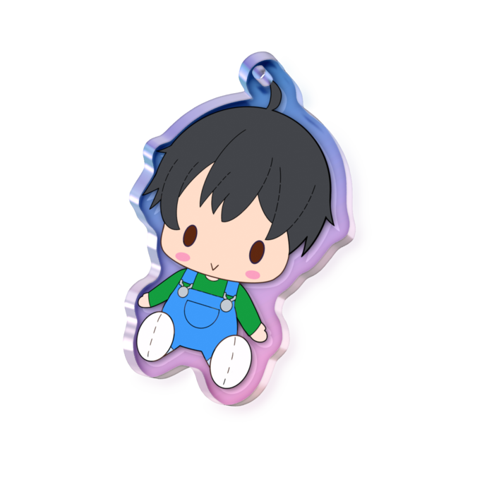 オーロラアクリルキーホルダー - 50 × 50mm