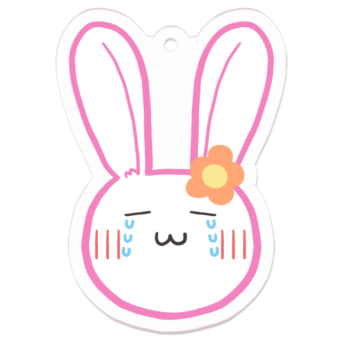 ぽこうさぎアクリルキーホルダー(泣)