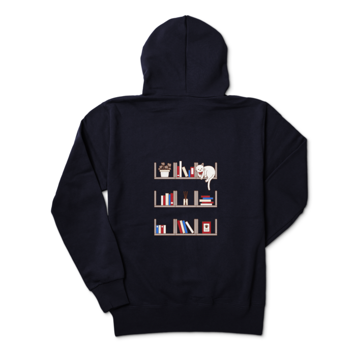 ジップパーカー　紺色　M
