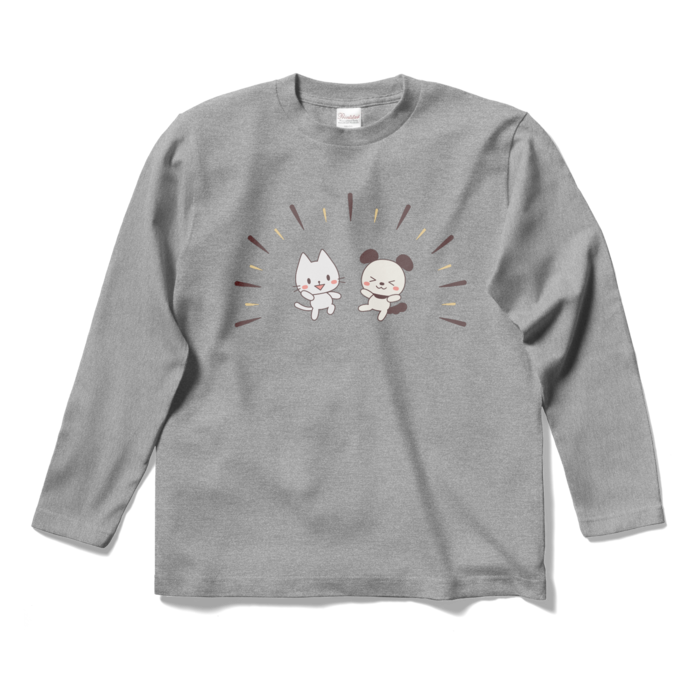 ロングスリーブTシャツ　灰色　S