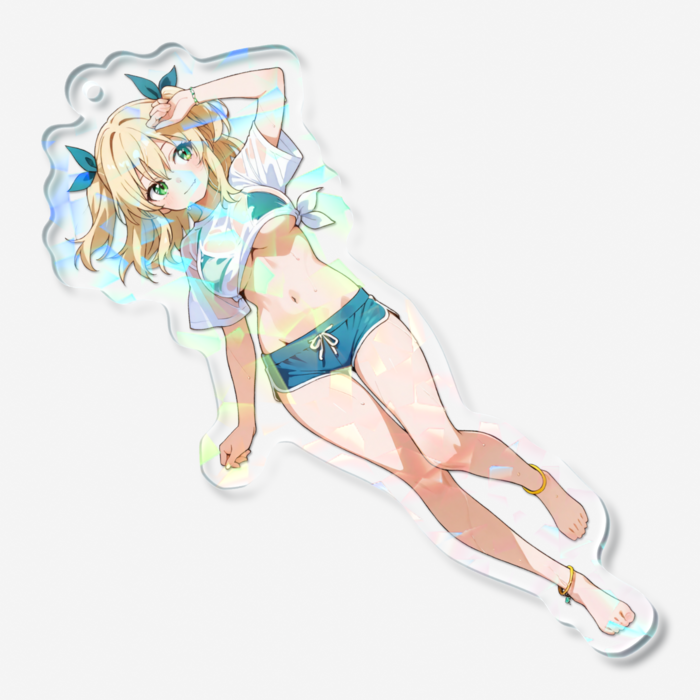 ホログラムアクリルキーホルダー - 70 × 70mm