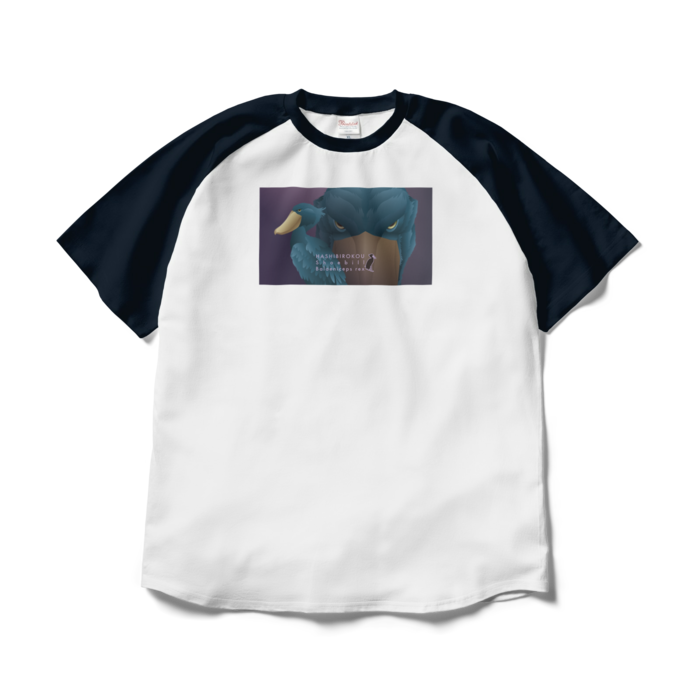 ラグランTシャツ - XL - ホワイト×ネイビー
