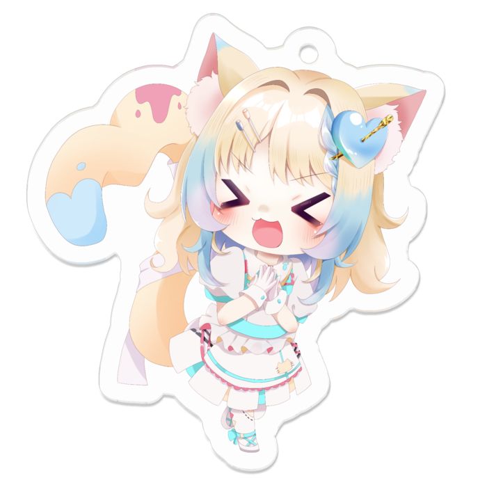 アクリルキーホルダー（コーティング） - 50 x 50 (mm)