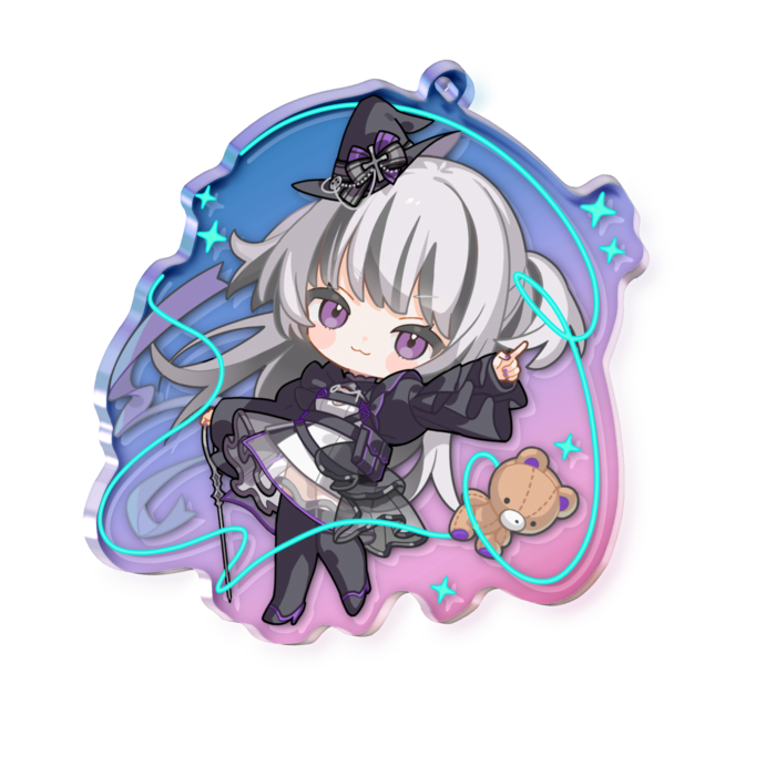 オーロラアクリルキーホルダー - 70 × 70mm