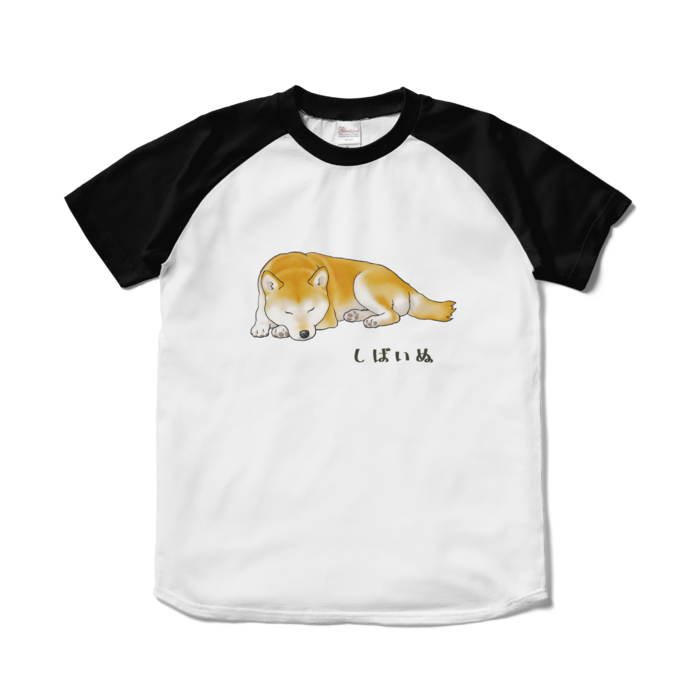 ラグランTシャツ - S - ホワイト×ブラック / Size S, White & Black
