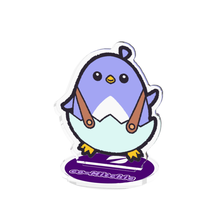 高さ５.４センチこみっちー（淡青紫）アクリルフィギュア - 70x70mm