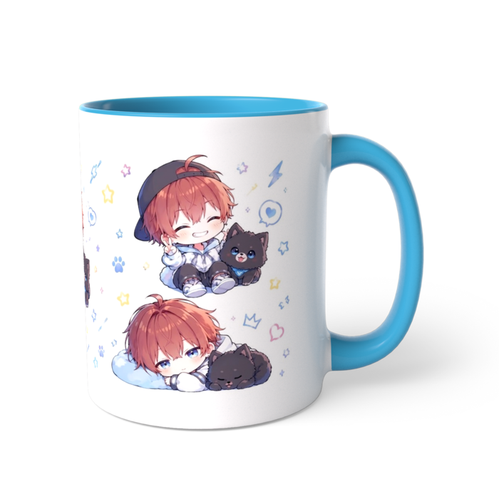 マグカップ (ブルー)シンプル５人