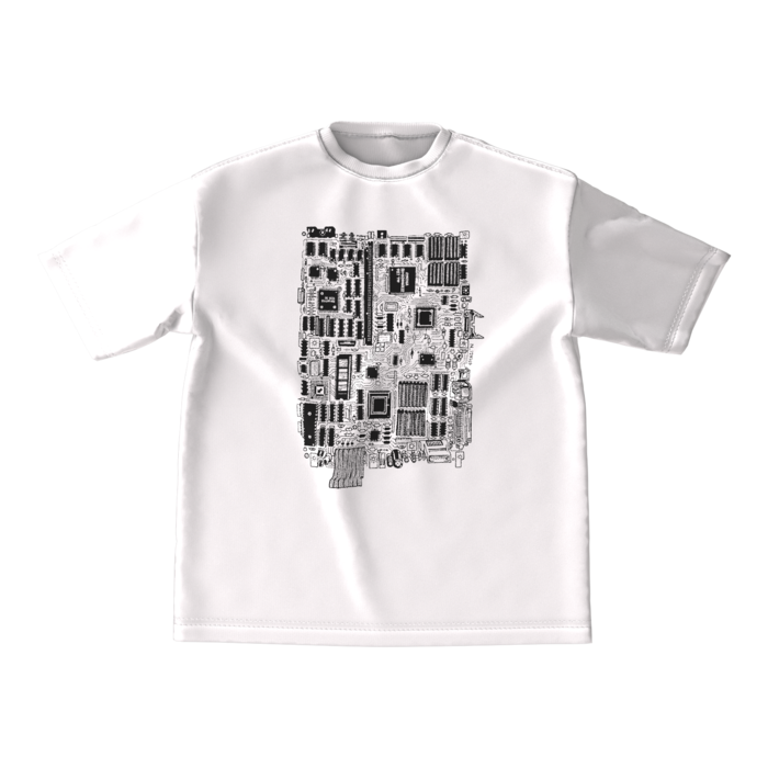 ビッグシルエットTシャツ 白- M - 正面