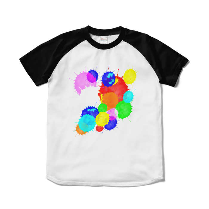 ラグランTシャツ - S - ホワイト×ブラック