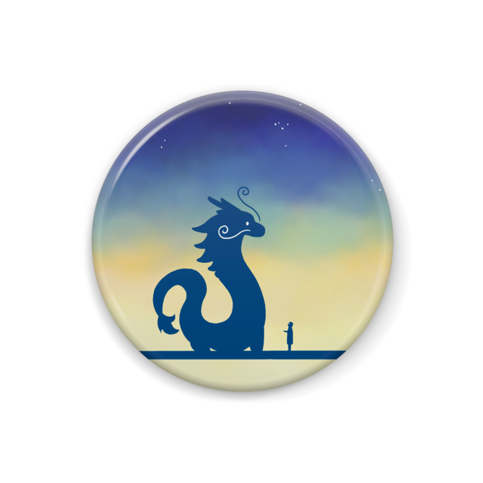 【龍との遭遇-碧黄-】缶バッジ32mm