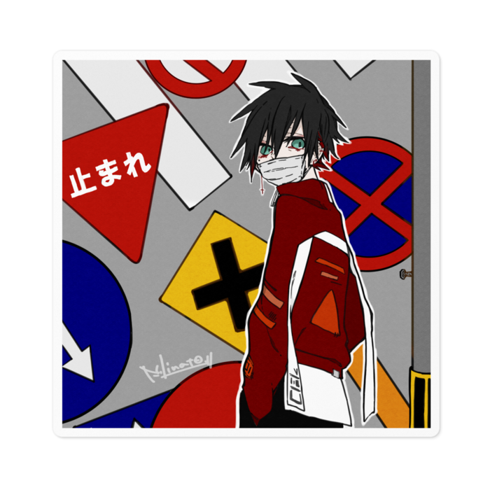 ステッカー - 100 x 100 (mm)