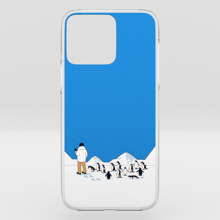 クリアiPhoneケース　青色　iPhone 16ProMax