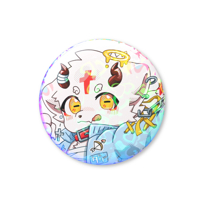 ホログラム缶バッジ ハート