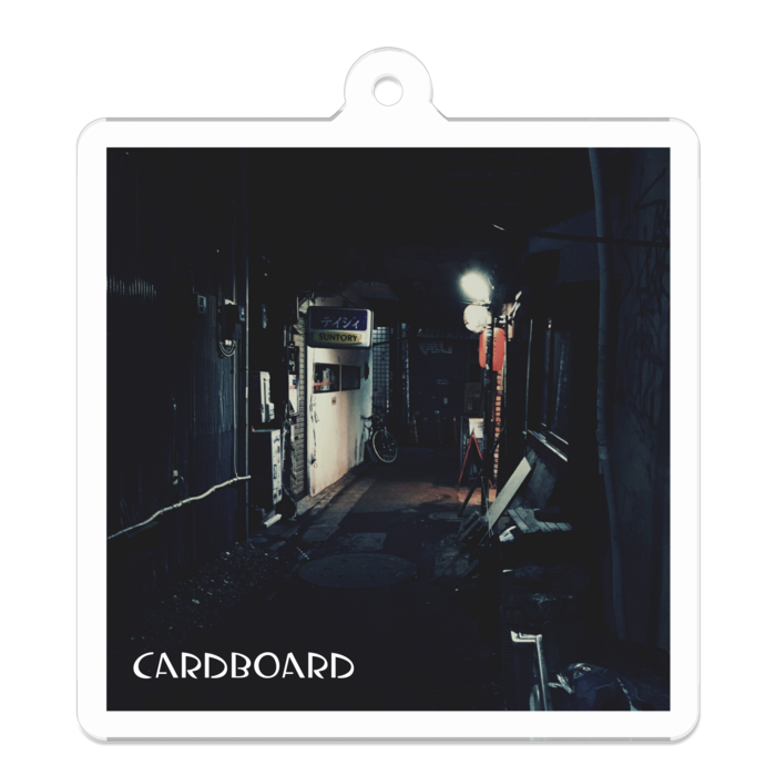 “CARDBOARD BOY” アクリルキーホルダー - 50 x 50 (mm)