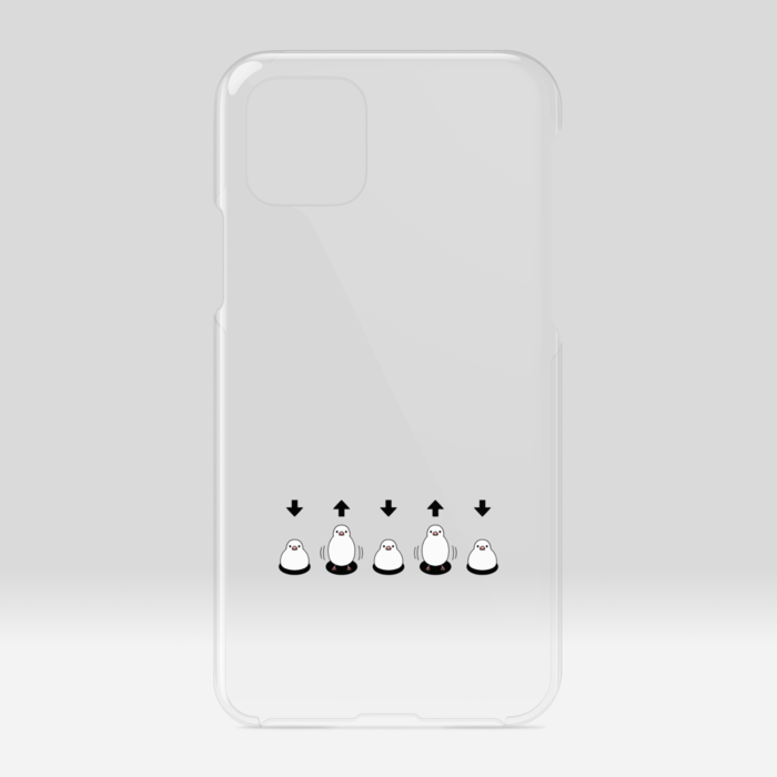 クリアiPhoneケース　白文鳥　iPhone 11Pro