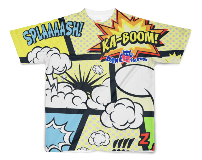 アメコミ風Ｔシャツ  イエロー - S - 両面印刷
