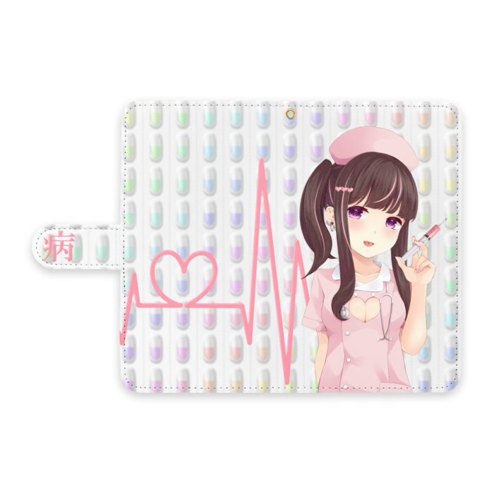 手帳型Androidケース - L - ストラップ穴 あり