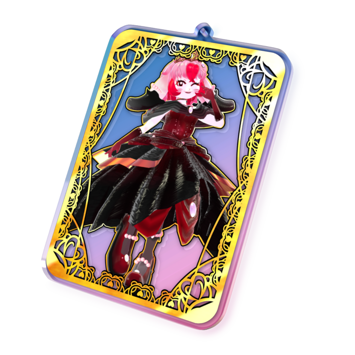 オーロラアクリルキーホルダー - 100 × 100mm