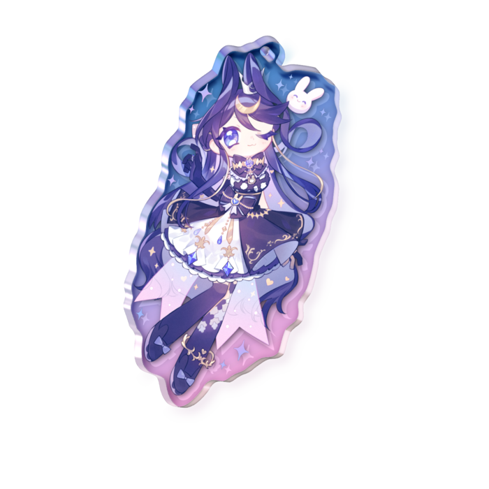 オーロラアクリルキーホルダー - 70 × 70mm