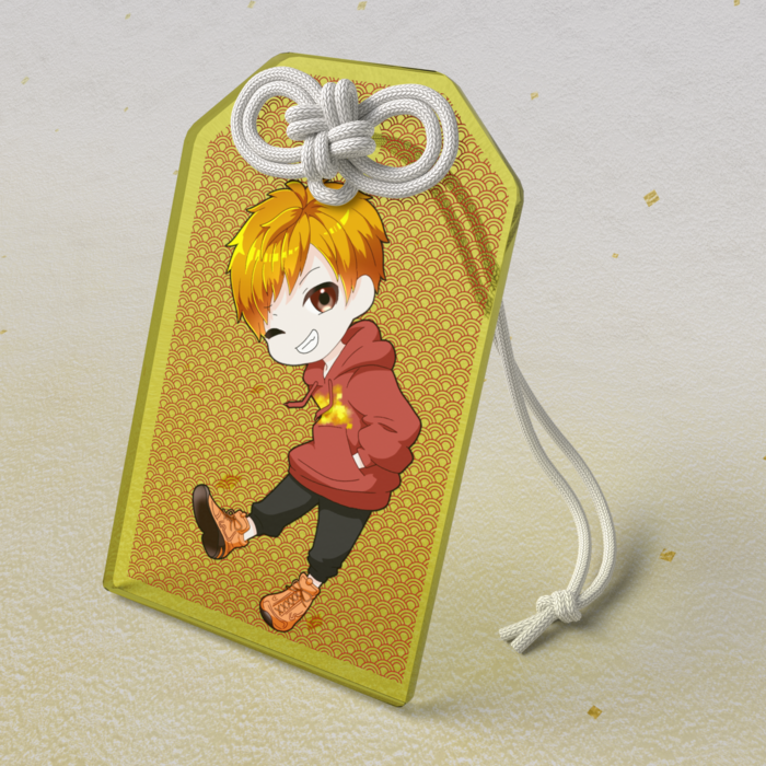 アクリルお守り - 黄色