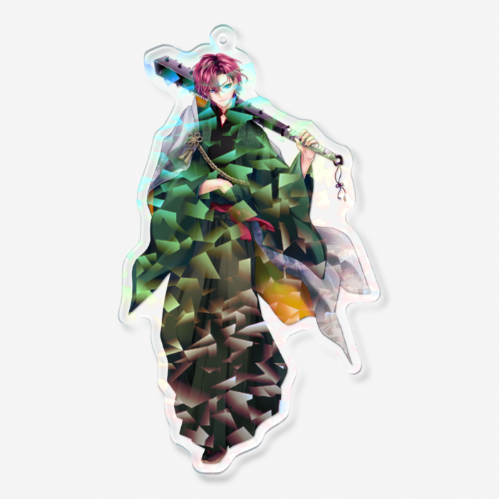 【等身 100 × 100mm】ホログラムアクリルキーホルダー