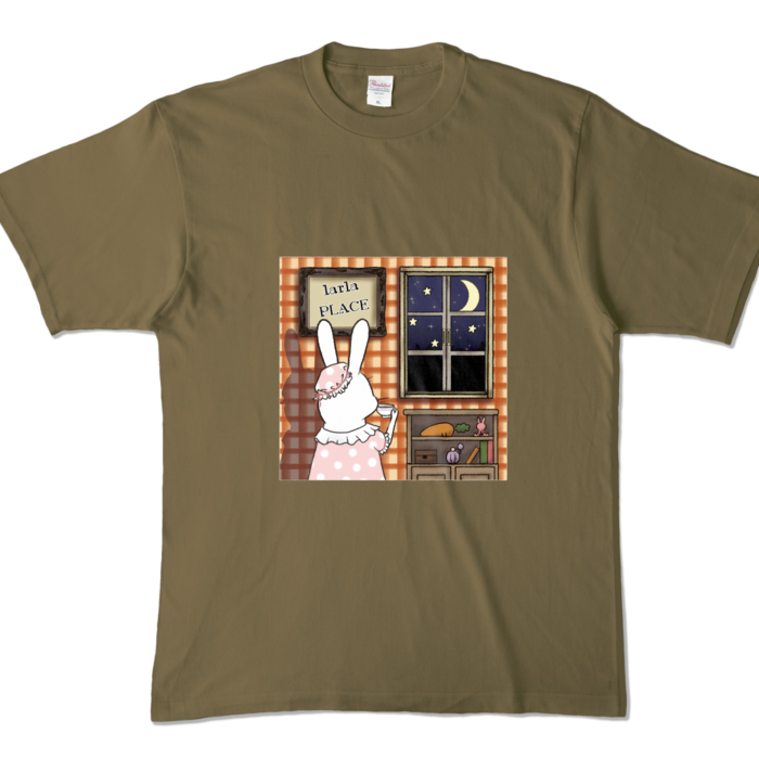 カラーTシャツ - XL - オリーブ (濃色)