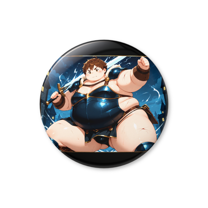 【缶バッジ(バリュー)】スライム戦士(黒鎧A) 76mm