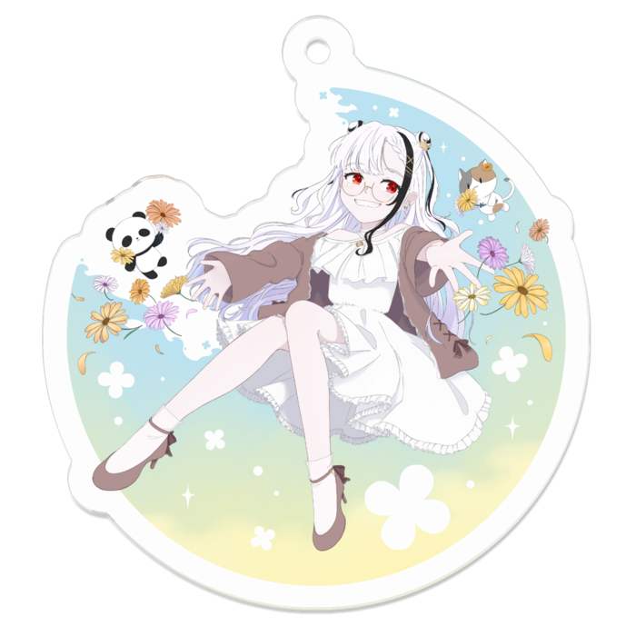 アクリルキーホルダー（コーティング） - 50 x 50 (mm)