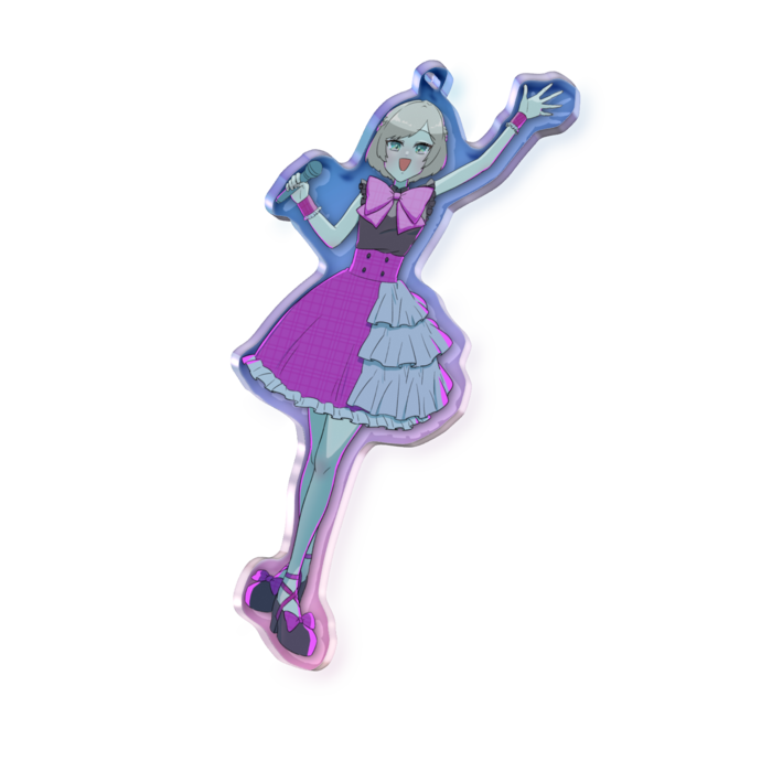 オーロラアクリルキーホルダー - 100 × 100mm