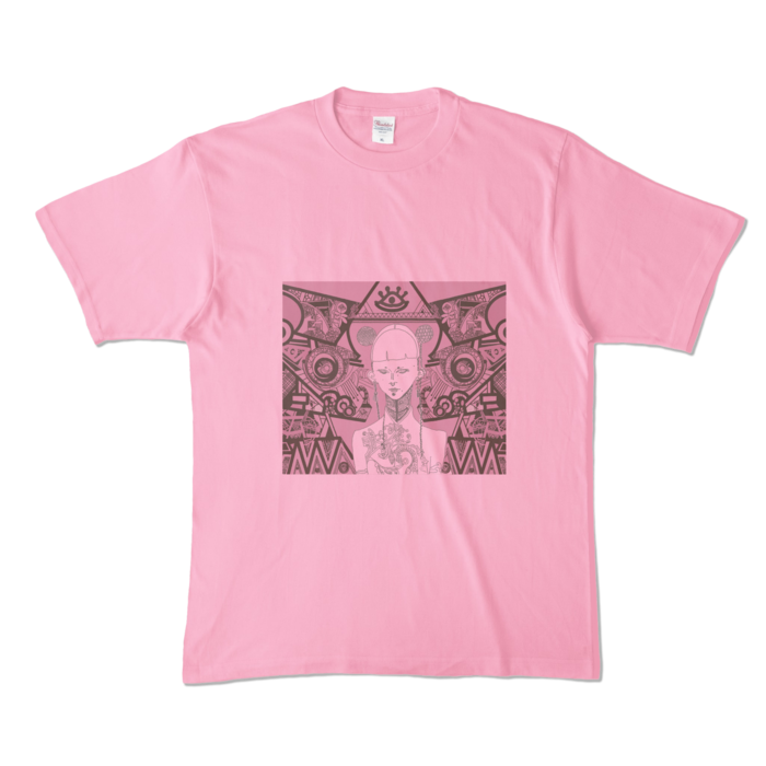 カラーTシャツ - XL - ピーチ (淡色)